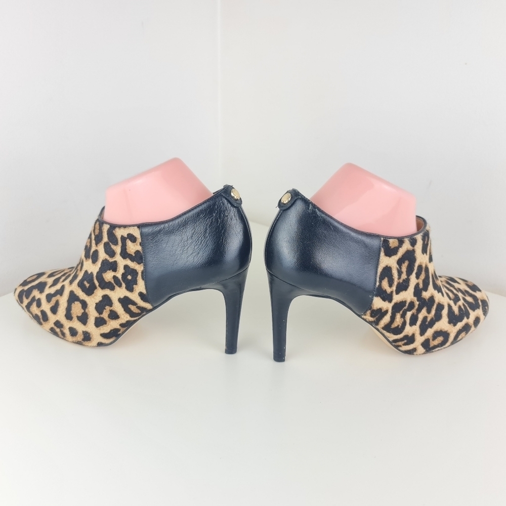 Michael Kors Leopard Print Haircalf Ankle Boots Size 9.5M Leather - Picture 8 of 14